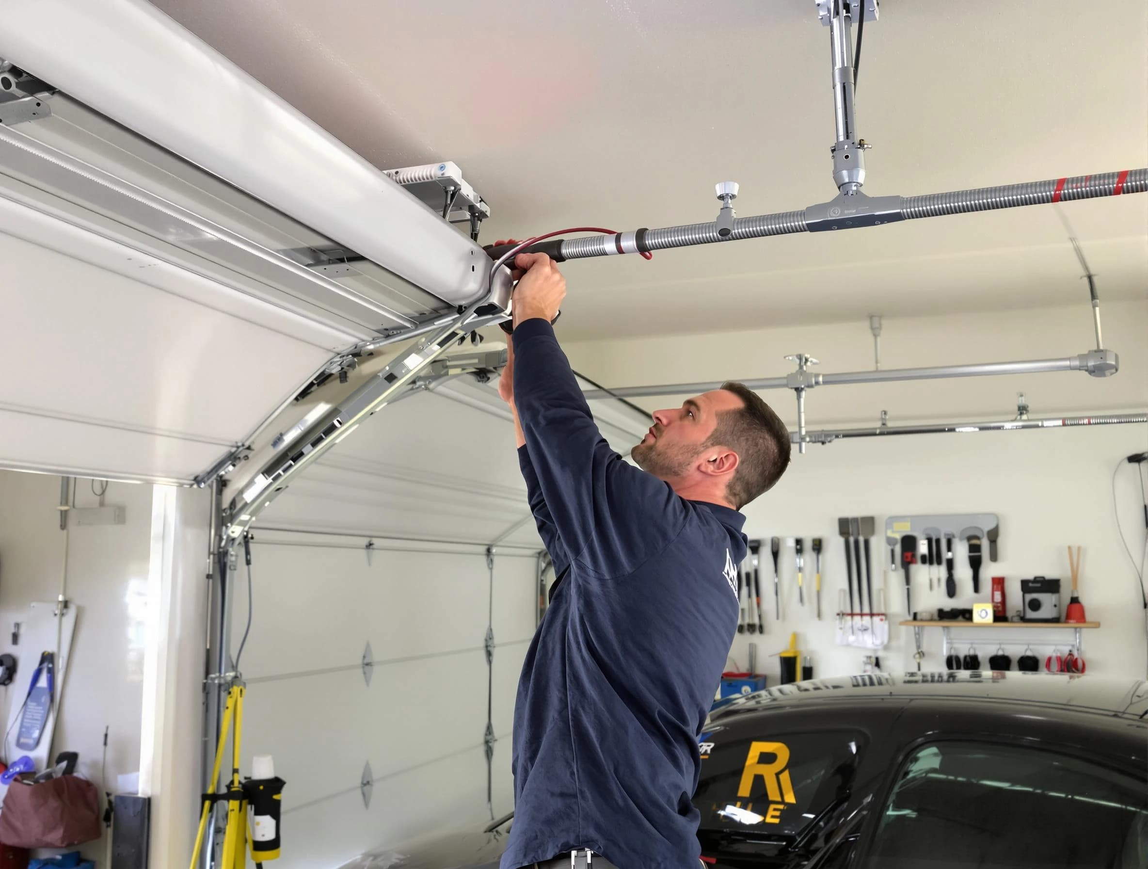Montclair Garage Door Repair technician performing garage door cable repair in Montclair