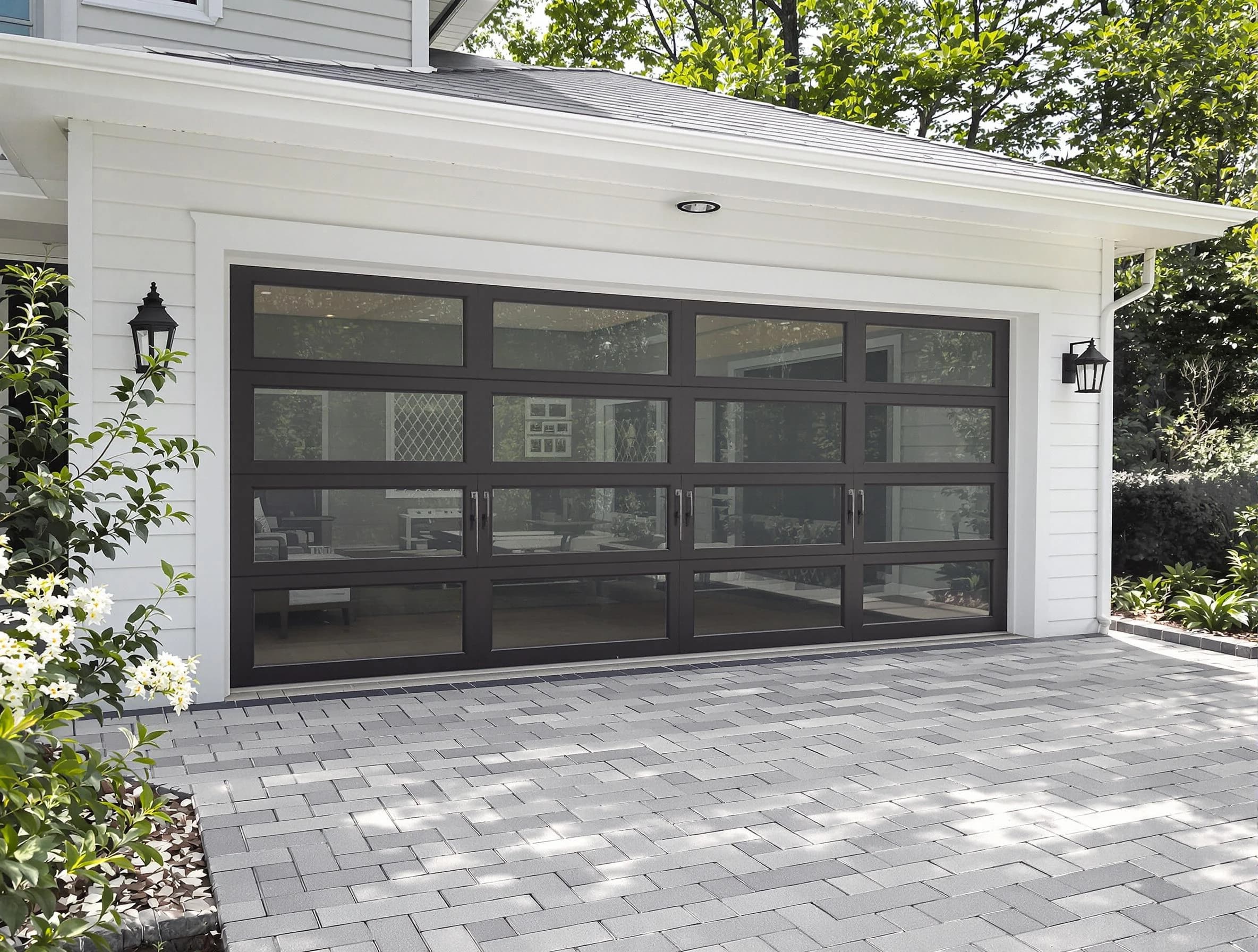 Montclair Garage Door Repair design specialist presenting custom garage door options to Montclair homeowner