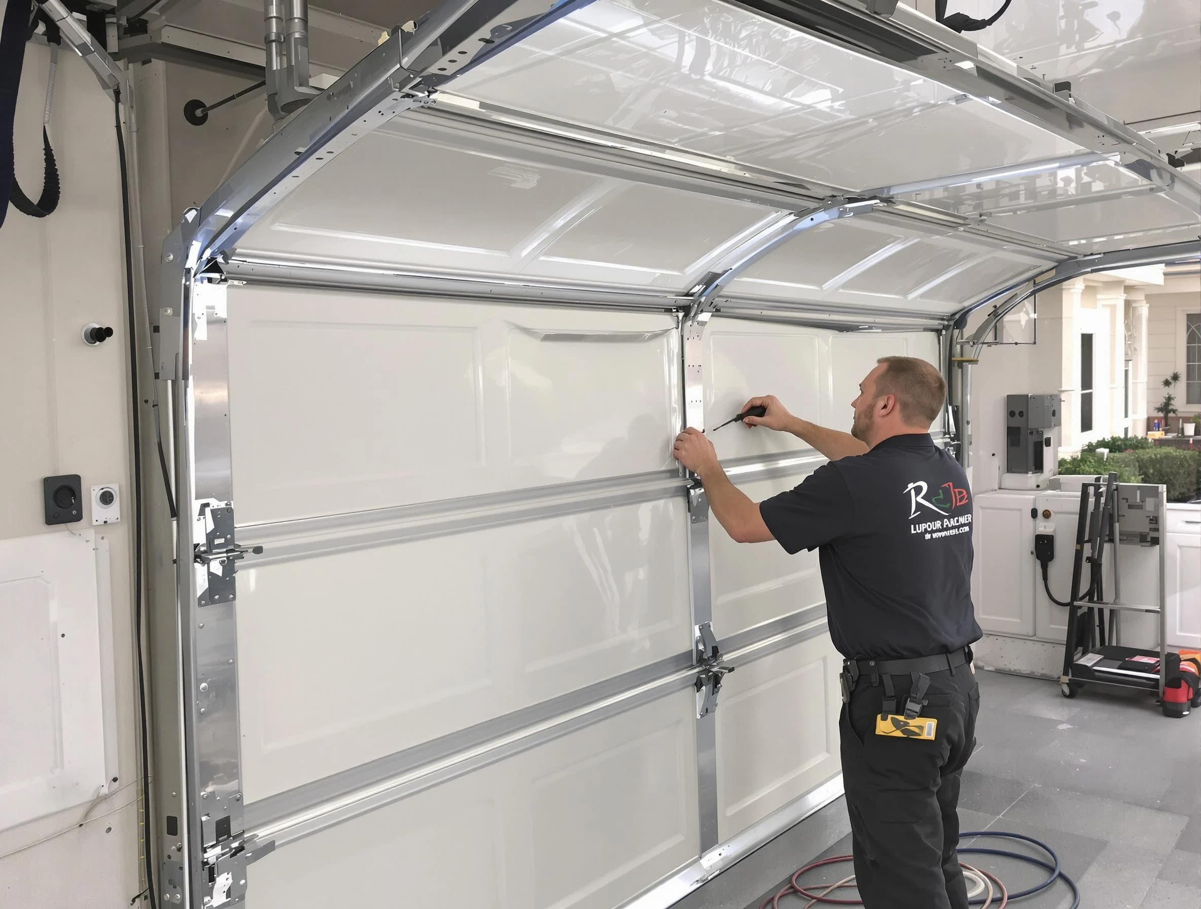 Montclair Garage Door Repair professional performing panel repair in Montclair