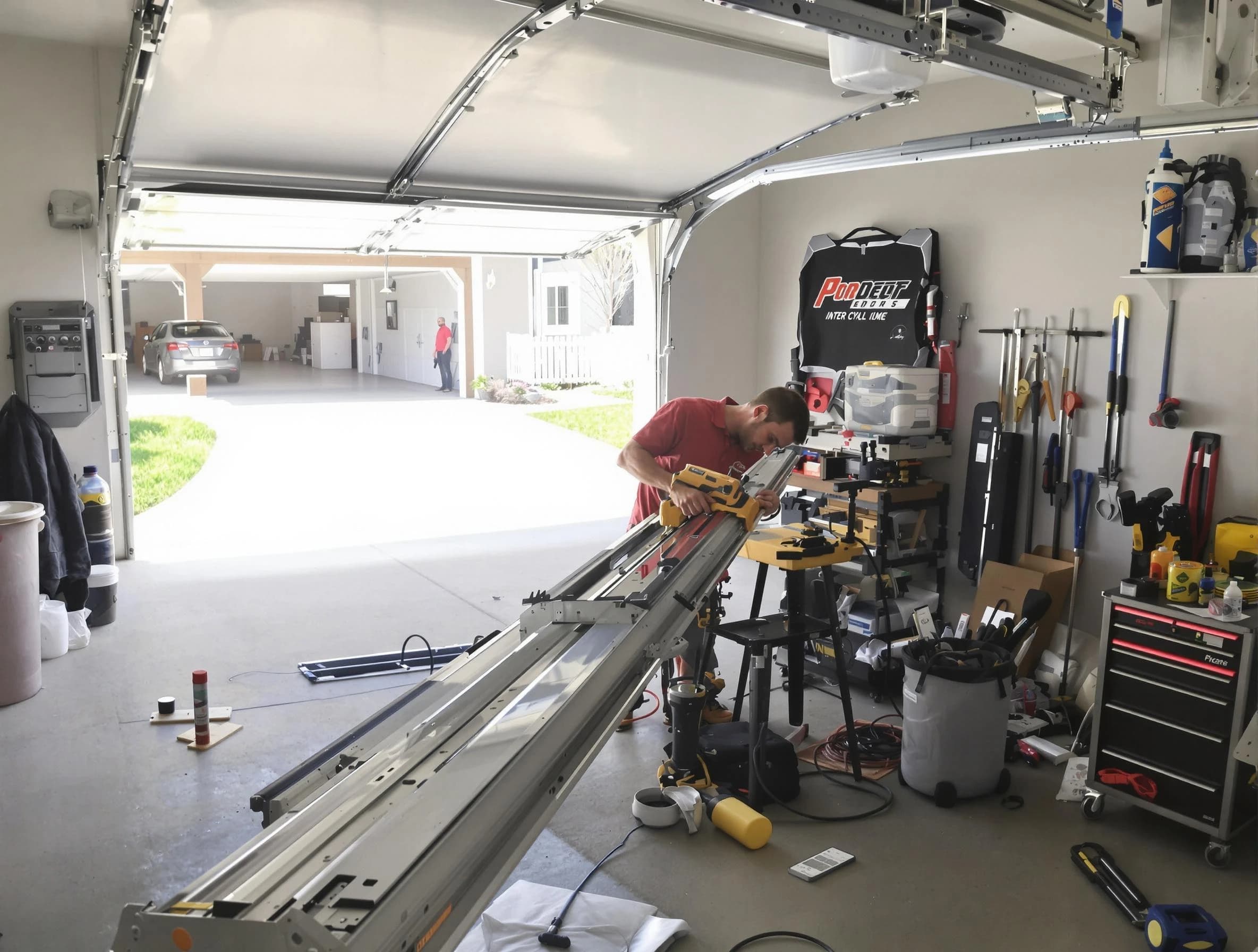 Montclair Garage Door Repair expert performing track repair in Montclair