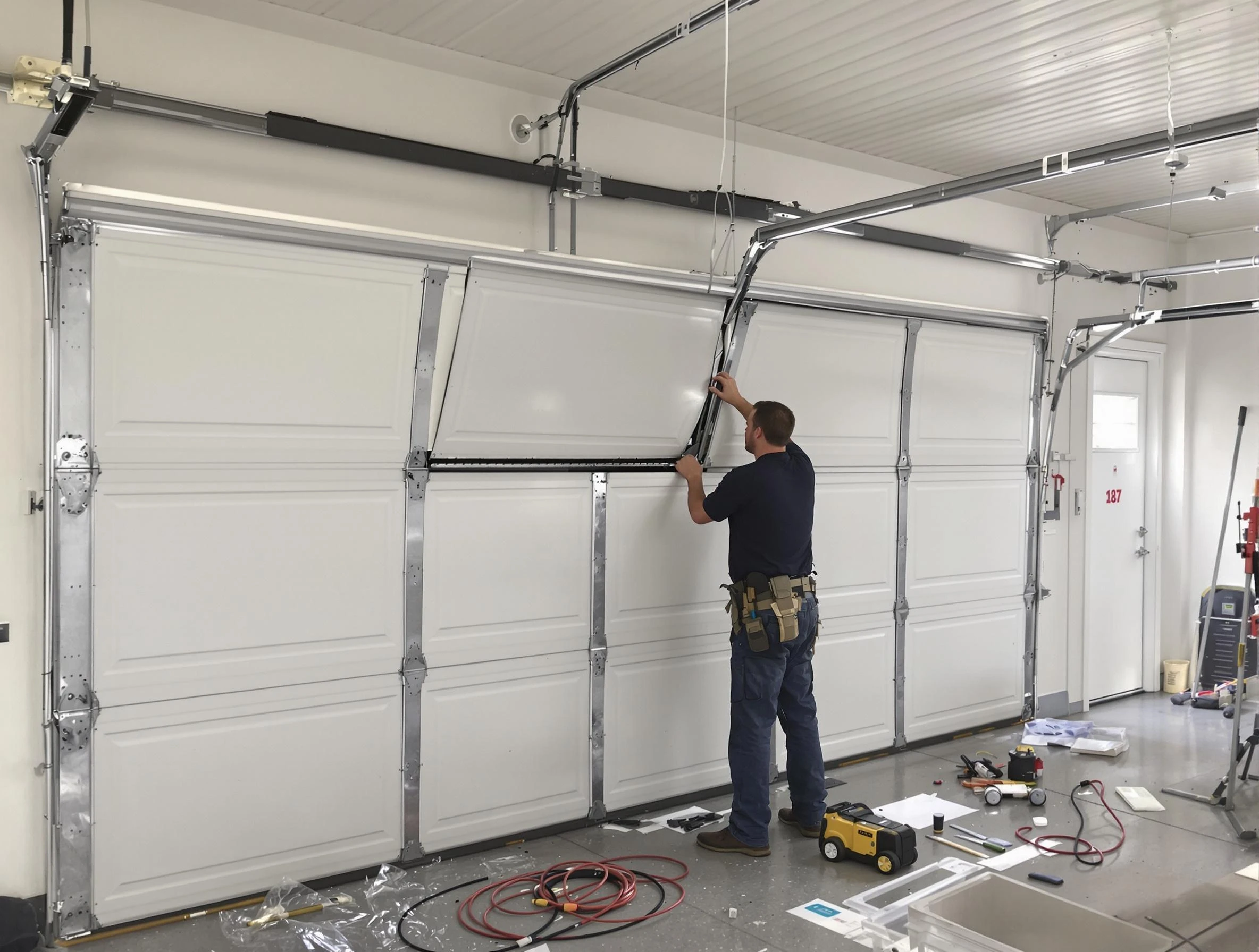 Garage Door Section Replacement in Montclair